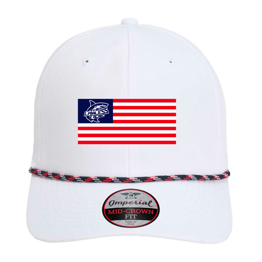 White/ Navy/ White/ Red - FRONT